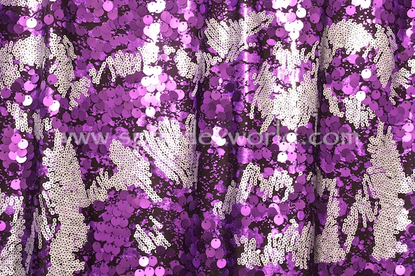 Stretch Sequins (Black/Purple/Matte Silver)