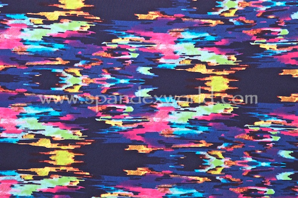 Printed Spandex (Blue/Pink/Multi)