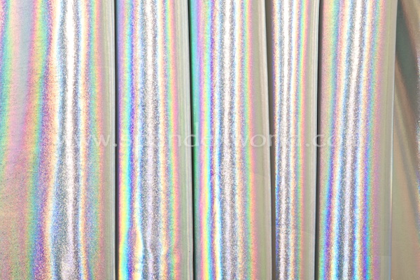 2 Way stretch Reflective Metallic foil (White/Silver)