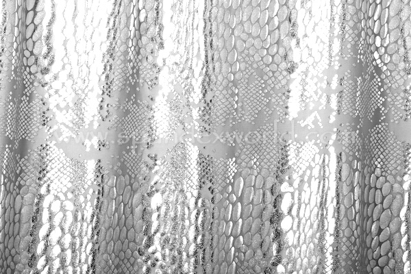 Metallic Pattern Spandex (White/Silver)