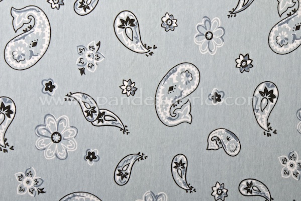 Printed Cotton Lycra® (Silver/Black/White)