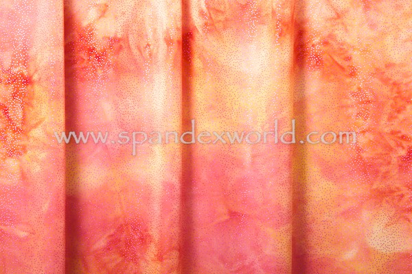 Novelty Spandex (Peach Tie Dye/Fuchsia)