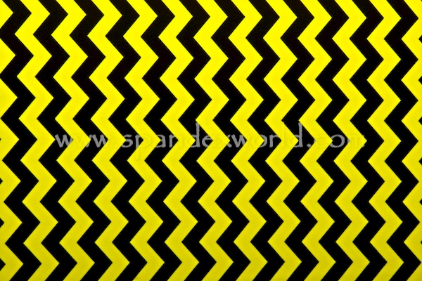 Printed Spandex (Black/Neon Yellow)