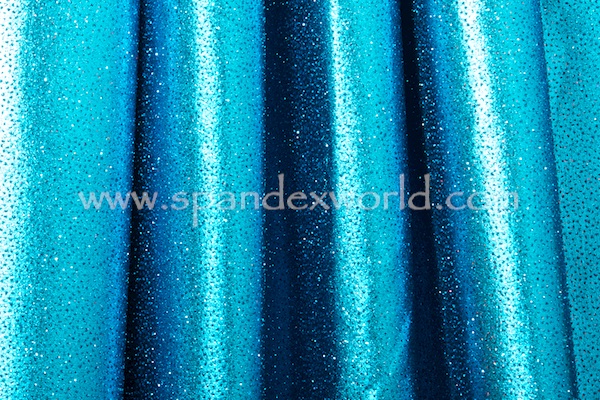 Metallic Pattern Spandex (Black/Turquoise)