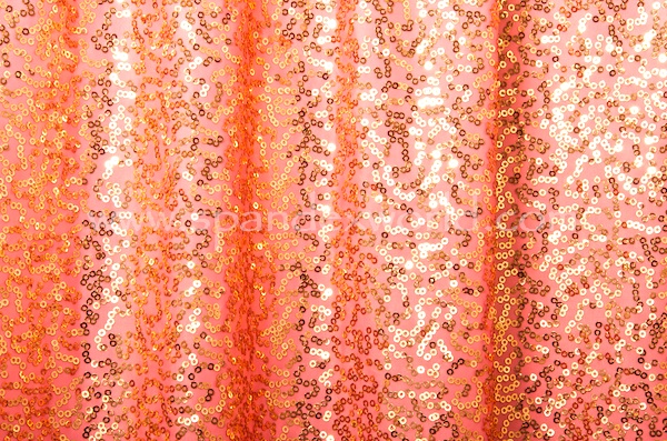 Stretch Sequins (Coral/Rose Gold)