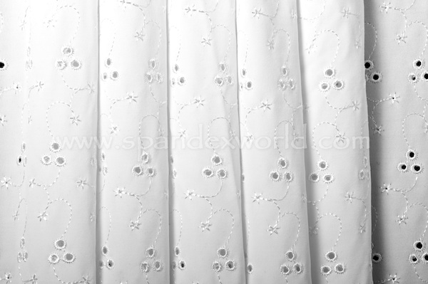 Eyelet Spandex (White)