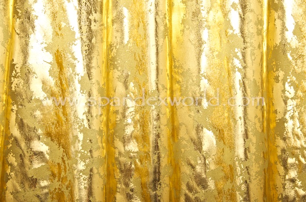 Metallic Pattern Spandex (Gold/Gold)
