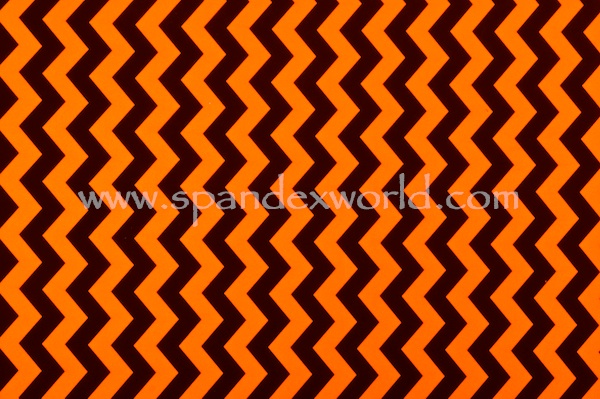 Printed Spandex (Black/Orange)