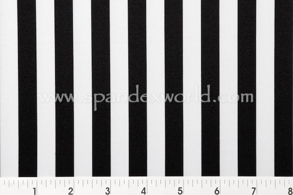 Printed Stripes 1/2'' (Black/White)