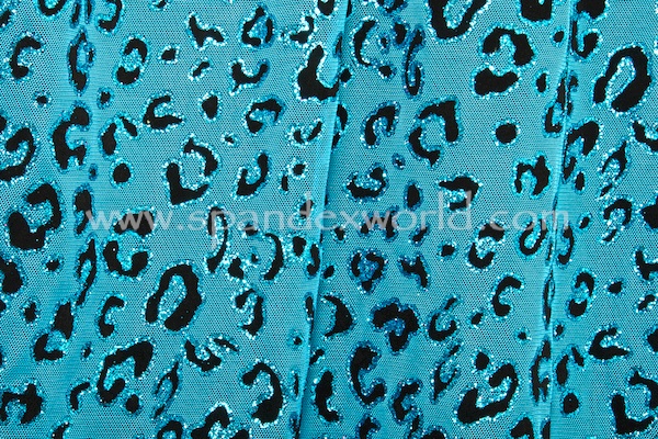Glitter/Pattern Mesh (Turquoise/Black)