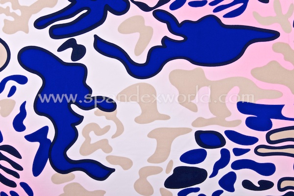 Printed Spandex (Blue/Pink/Multi)