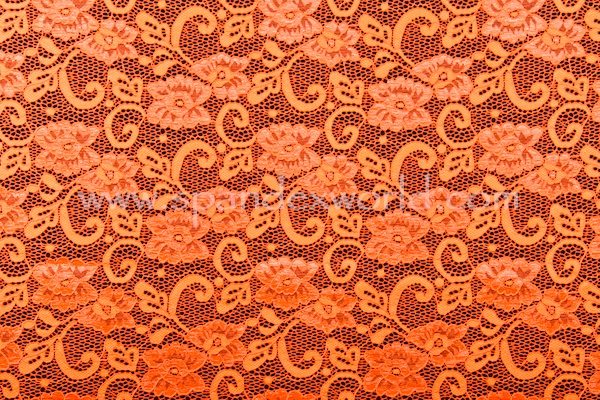 Stretch Lace (Bright Orange)