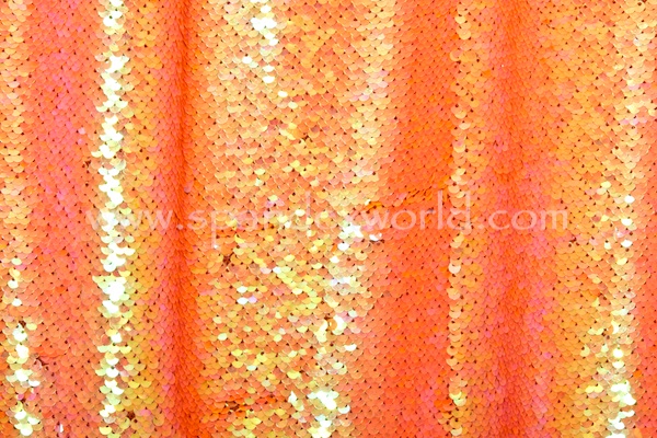Non-Stretch Sequins (Dark Orange/Pearl/Orange)