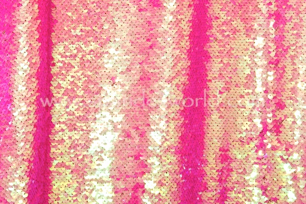 Stretch Reflective  Sequins (Hot Pink/Pearl