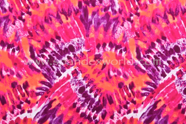 Printed Tie Dye (Fuchsia/Orange/Multi)