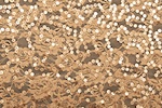 Stretch Sequins Lace Nude Matte Gold Gold
