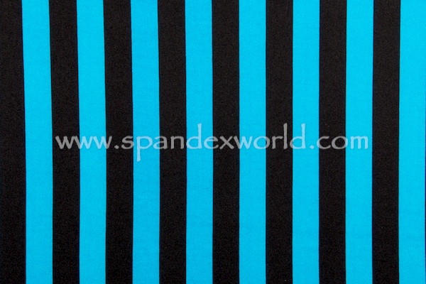 Printed Stripes (Turquoise/Black)