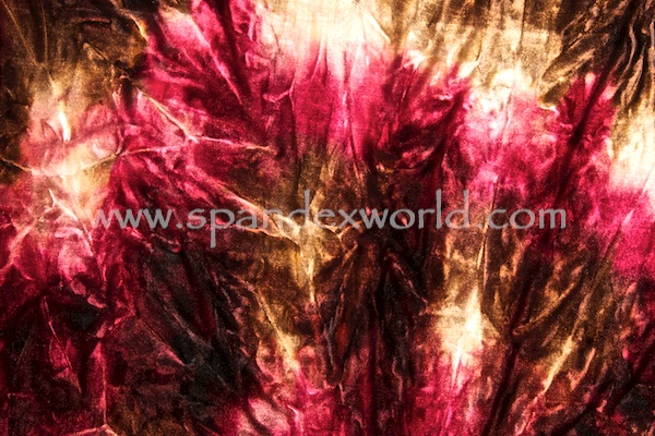 Tie Dye Stretch Velvet (Brown/Magenta/Multi)