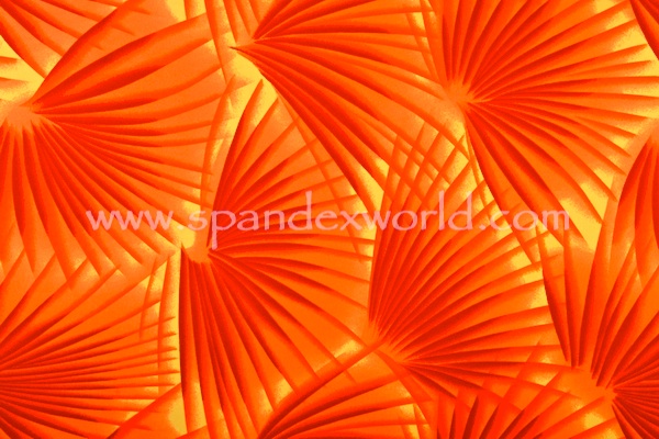 Printed Spandex (Bright Orange/Yellow)