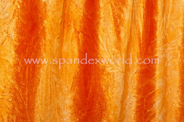 Glitter/Pattern Stretch Velvet (Orange/Gold)