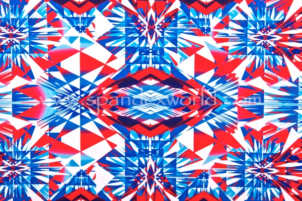 Printed Spandex (Red/Blue/White)