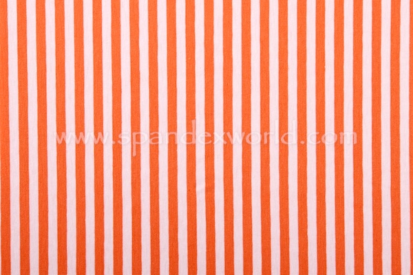 Printed Cotton Lycra® (Orange/White)