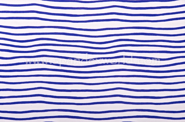 Printed Stripes (White/Royal)