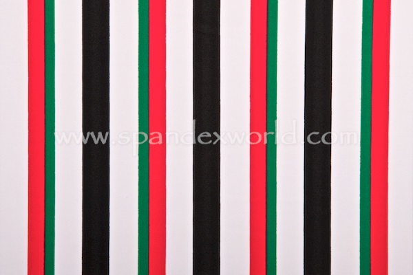 Printed Stripes (Black/White/Red/Green)