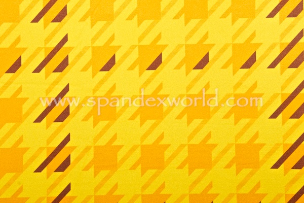 Printed Spandex (Yellow/Brown/Multi)
