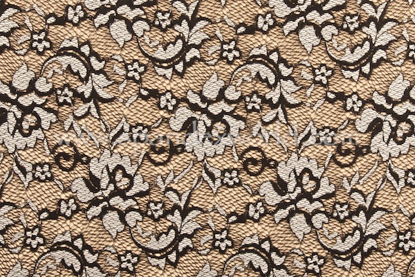 Stretch Lace Black Silver 