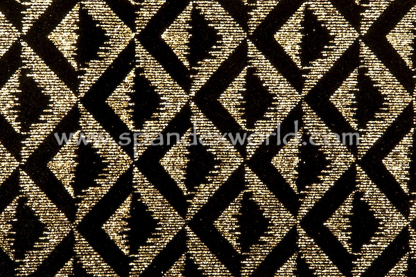 Glitter/Pattern Stretch Velvet (Black/Gold)