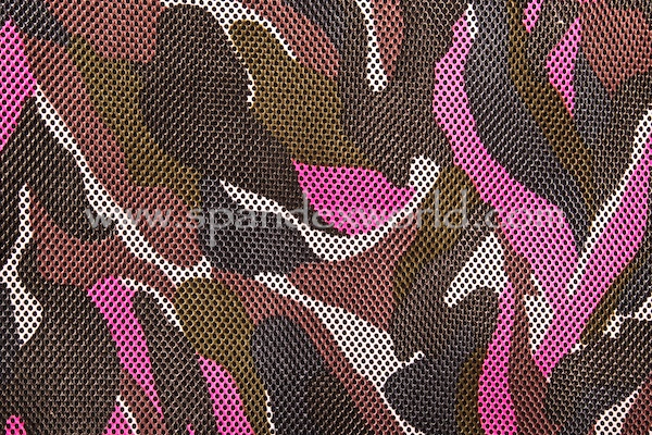 Printed Fishnet (Hot Pink/Olive/Multi)