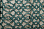Stretch Lace (Black/Teal)