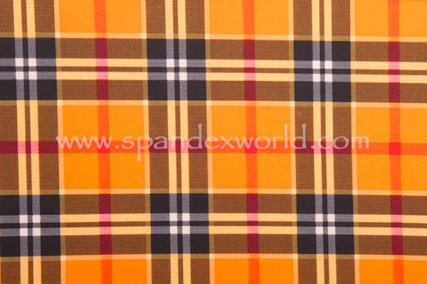 Printed Spandex (Orange/Black/Multi)