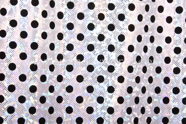 Holographic Polka Dots (White/Silver/Black)