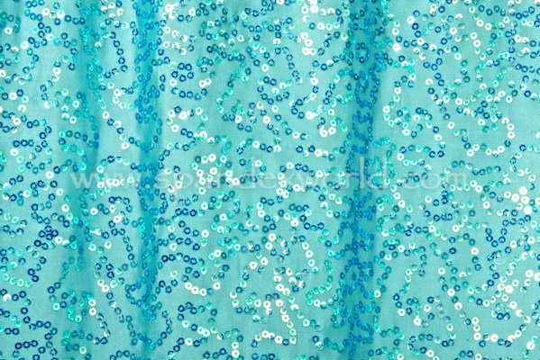 Stretch Sequins (Turquoise/Pearl)
