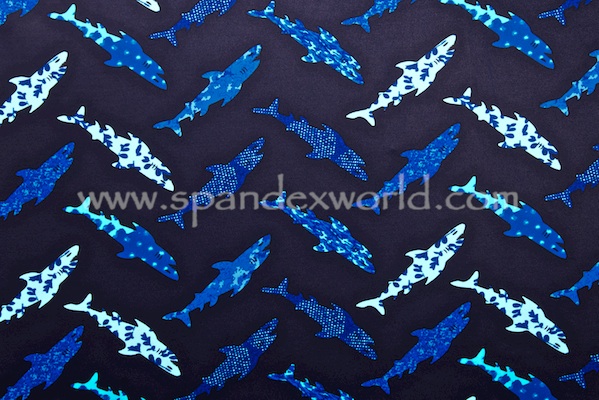 Printed Spandex (Blue/Multi)