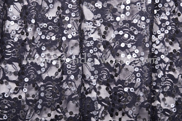 Stretch Sequins Lace (Navy/Matte Navy/Navy)