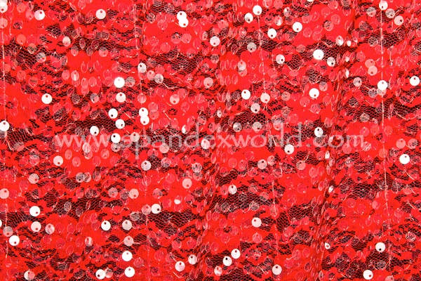 Stretch Sequins (Red/Clear)