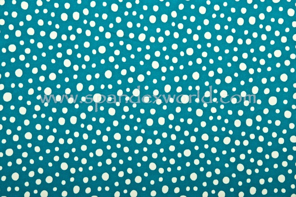 Printed Polka Dots (Teal/White)