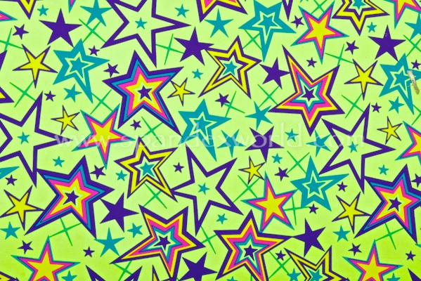 Printed Stars (Neon Lime/Purple/Multi)