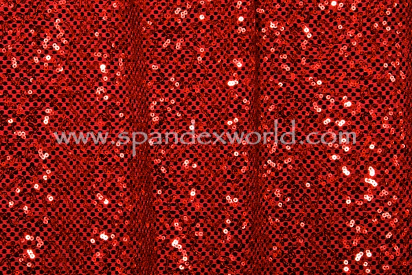 Stretch Sequins fishnet (Red/Red)