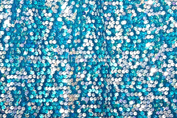 Non-Stretch Sequins (Blue/Silver/Turquoise Sparkles)