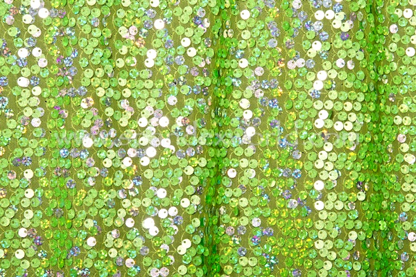 Non-Stretch Sequins (Lime/Lime/Silver Sparkles)