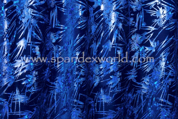 Glitter/Pattern Stretch Velvet (Royal/Royal)