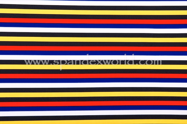 Printed Stripes (Royal/Red/Yellow)