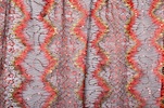 Non-Stretch Sequins Lace (Red/Red/Multi)