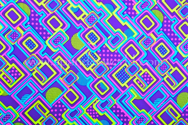 Abstract Print Spandex (Purple/Sky/Pink/Lime/Multi)