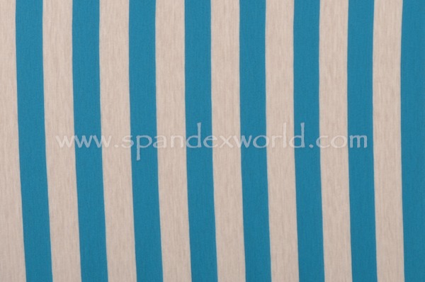 Printed Stripes (Turquoise/White)