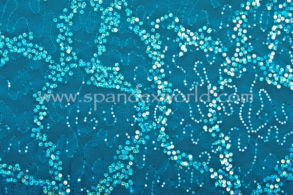Stretch Sequins (Peacock/Turquoise Sparkle/Turquoise Sparkle)